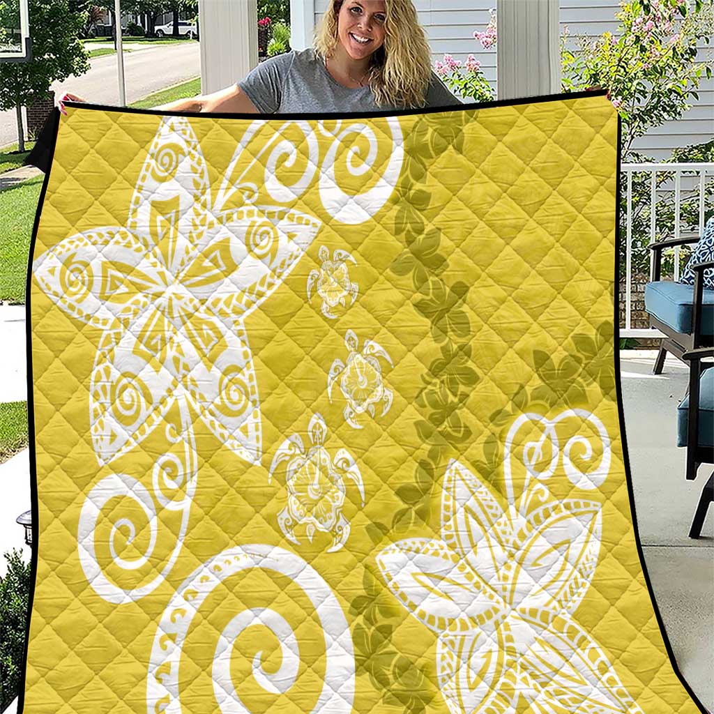 Polynesia Quilt Yellow Tribal Turtle Floral Pattern LT05 Yellow - Polynesian Pride