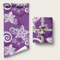 Polynesia Wrapping Paper Purple Tribal Turtle Floral Pattern - Polynesian Pride