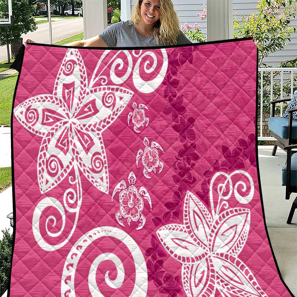 Polynesia Quilt Pink Tribal Turtle Floral Pattern LT05 Pink - Polynesian Pride