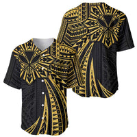 Hawaii And Philippines Baseball Jersey Kanaka Maoli With Tribal Sun Together Gold