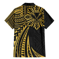 Hawaii And Philippines Family Matching Mermaid Dress and Hawaiian Shirt Kanaka Maoli With Tribal Sun Together Gold