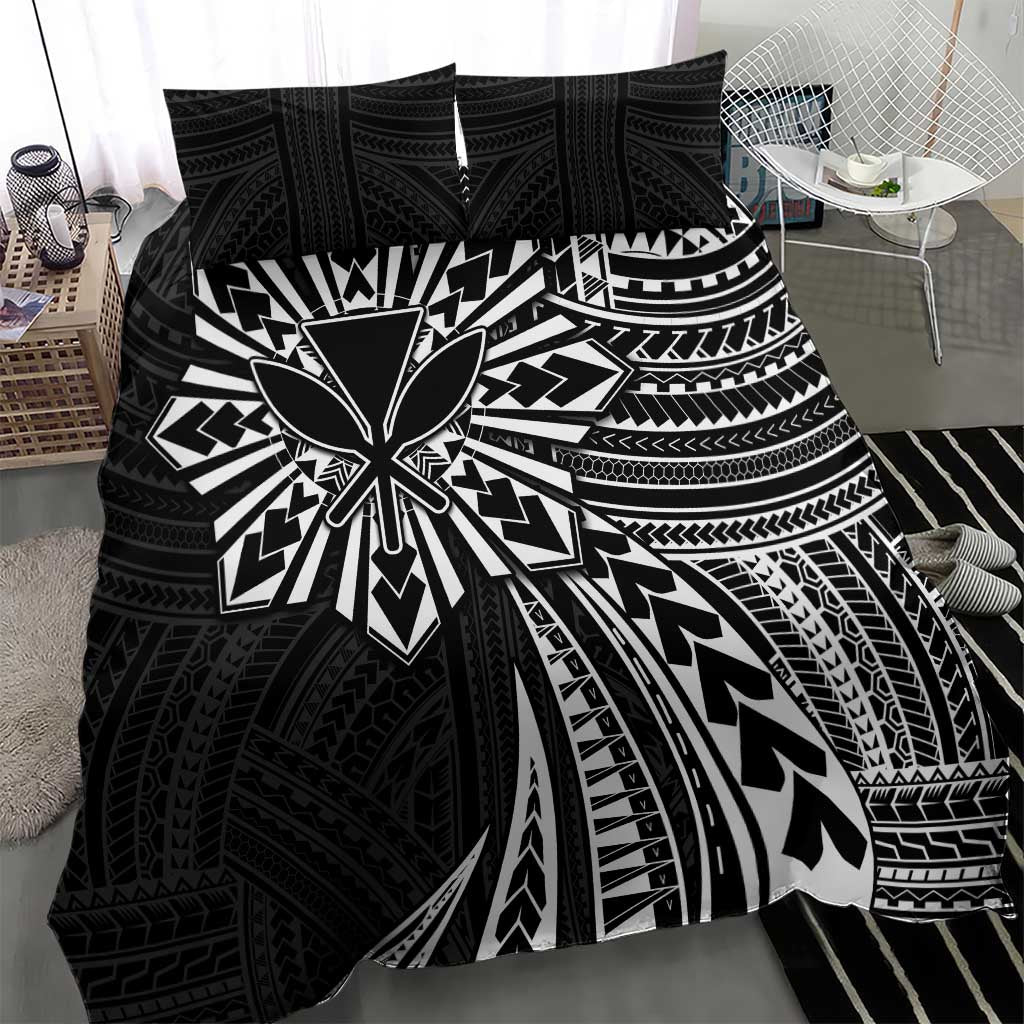 Hawaii And Philippines Bedding Set Kanaka Maoli With Tribal Sun Together Black
