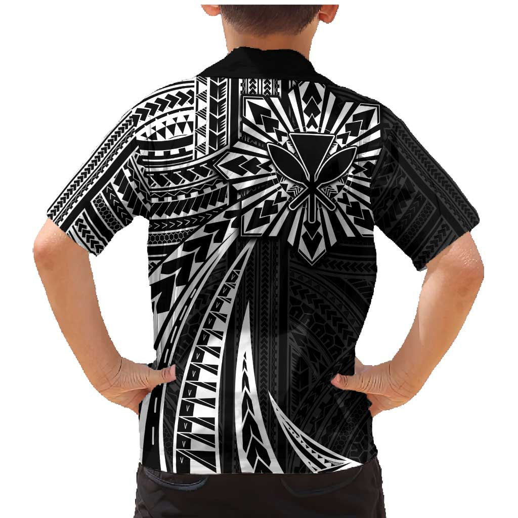 Hawaii And Philippines Family Matching Mermaid Dress and Hawaiian Shirt Kanaka Maoli With Tribal Sun Together Black