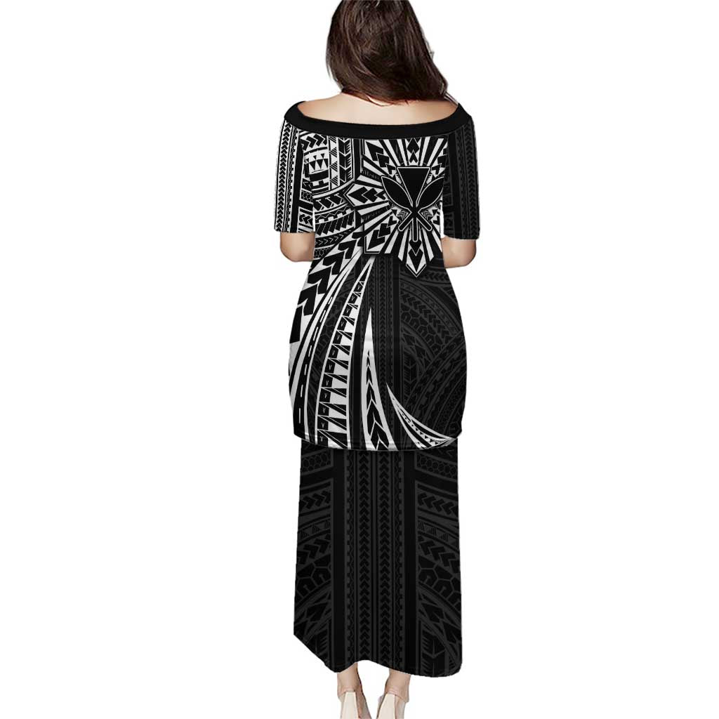 Hawaii And Philippines Puletasi Kanaka Maoli With Tribal Sun Together Black