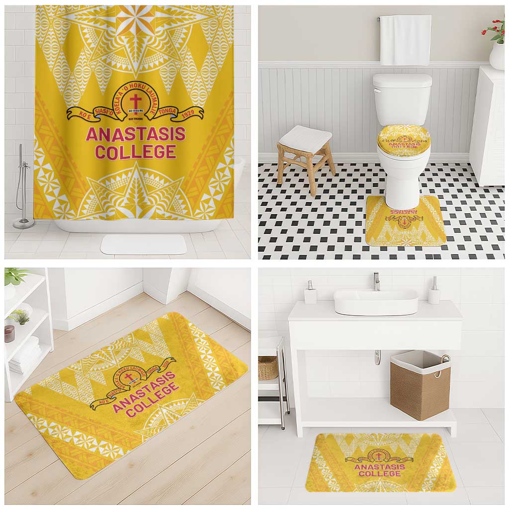 Anastasis College Bathroom Set Tonga Ngatu Pattern LT05 - Polynesian Pride