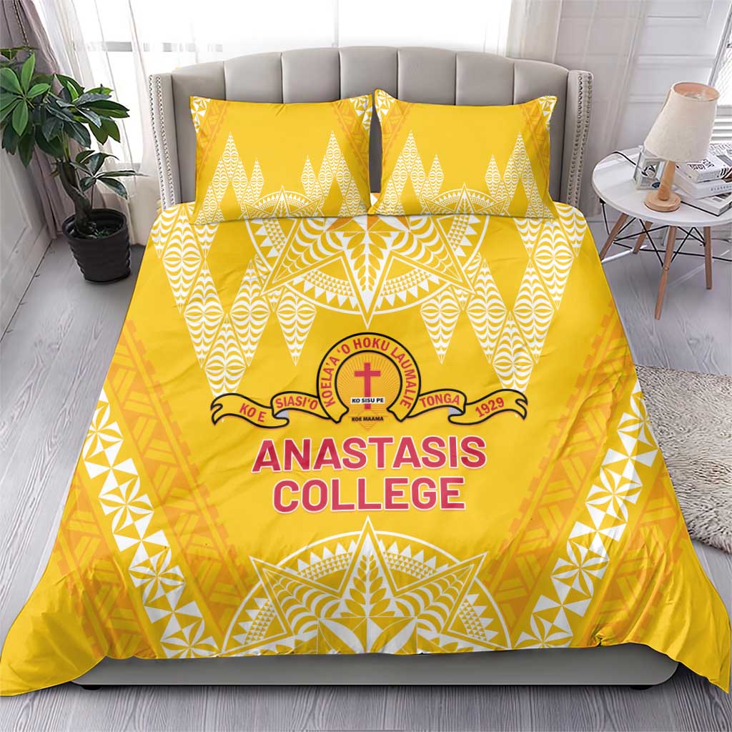 Anastasis College Bedding Set Tonga Ngatu Pattern LT05 - Polynesian Pride