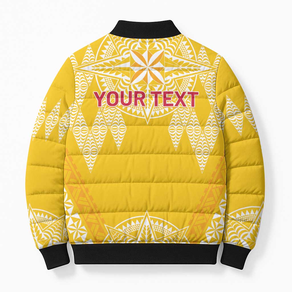 Personalised Anastasis College Bomber Puffer Jacket Tonga Ngatu Pattern LT05 - Polynesian Pride