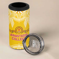 Personalised Anastasis College 4 in 1 Can Cooler Tumbler Tonga Ngatu Pattern - Polynesian Pride