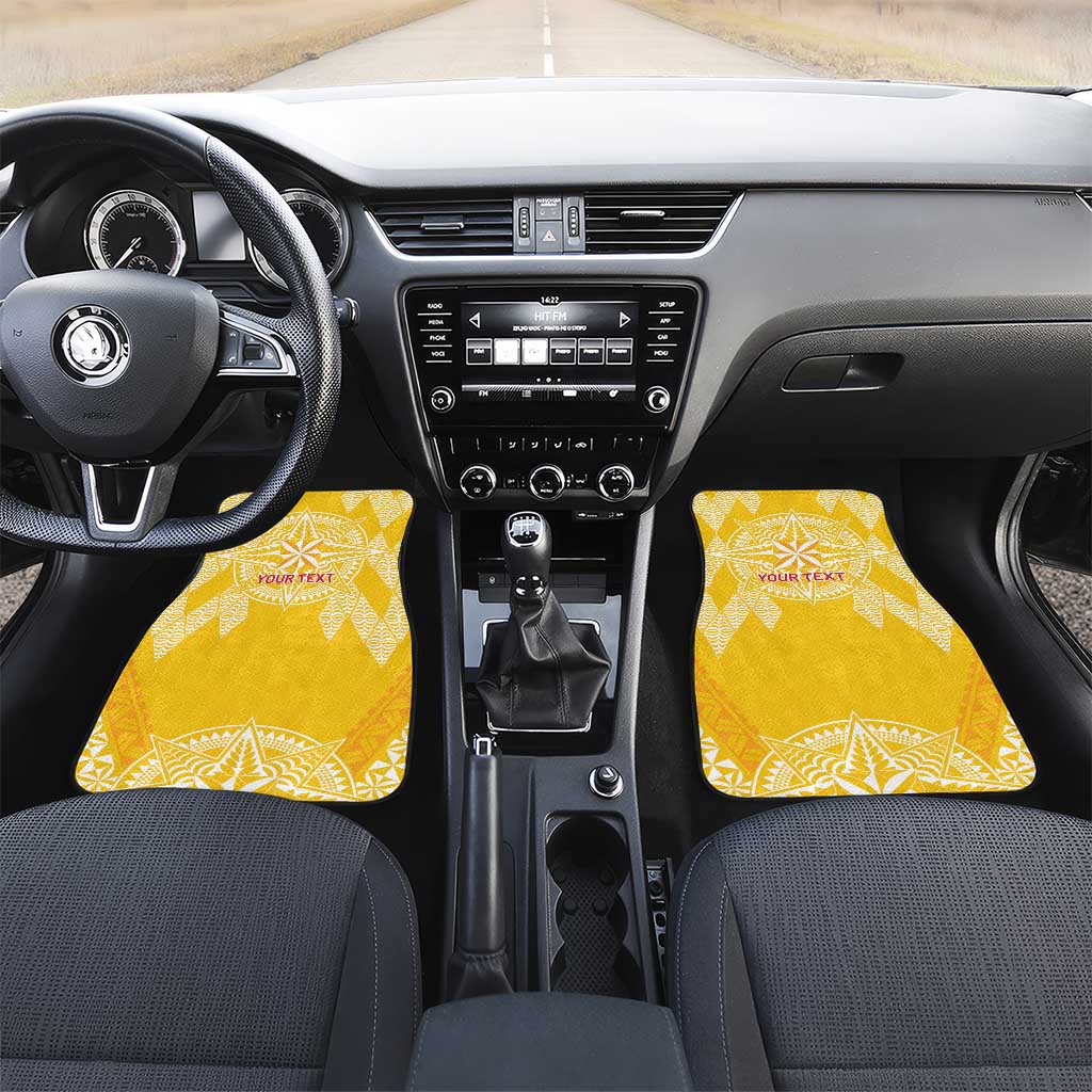 Personalised Anastasis College Car Mats Tonga Ngatu Pattern - Polynesian Pride