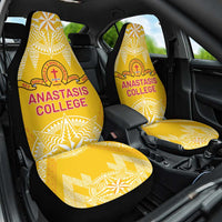 Anastasis College Car Seat Cover Tonga Ngatu Pattern LT05 One Size Yellow - Polynesian Pride