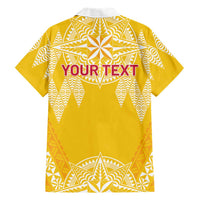 Personalised Anastasis College Family Matching Off The Shoulder Long Sleeve Dress and Hawaiian Shirt Tonga Ngatu Pattern LT05 - Polynesian Pride