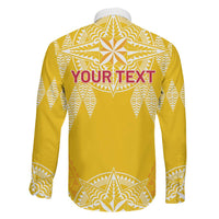 Personalised Anastasis College Family Matching Off The Shoulder Long Sleeve Dress and Hawaiian Shirt Tonga Ngatu Pattern LT05 - Polynesian Pride