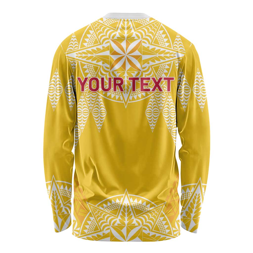 Personalised Anastasis College Long Sleeve Shirt Tonga Ngatu Pattern LT05 - Polynesian Pride