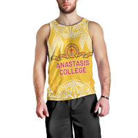 Personalised Anastasis College Men Tank Top Tonga Ngatu Pattern LT05 - Polynesian Pride