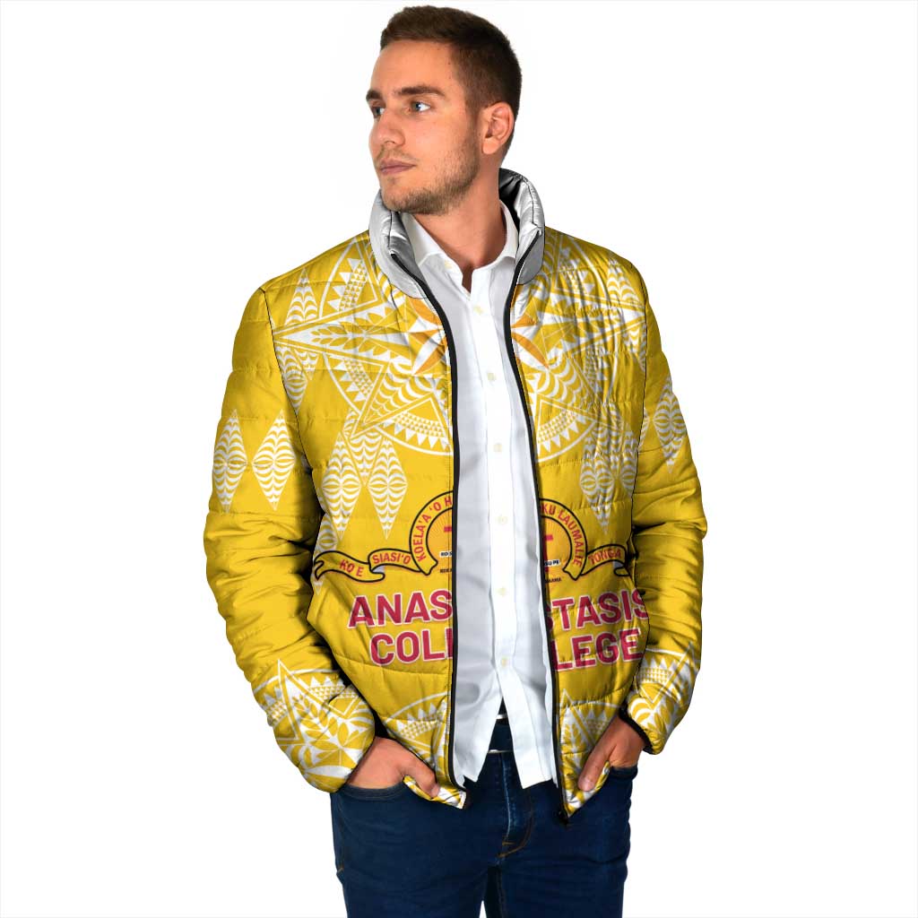 Personalised Anastasis College Padded Jacket Tonga Ngatu Pattern LT05 - Polynesian Pride