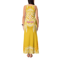Personalised Anastasis College Tank Maxi Dress Tonga Ngatu Pattern LT05 - Polynesian Pride