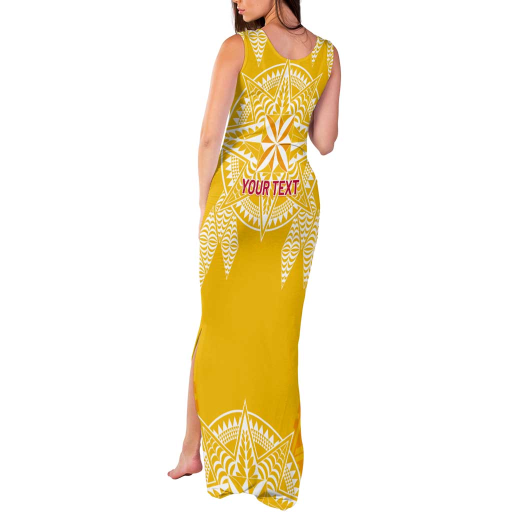 Personalised Anastasis College Tank Maxi Dress Tonga Ngatu Pattern LT05 - Polynesian Pride