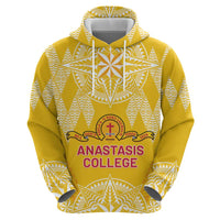 Personalised Anastasis College Zip Hoodie Tonga Ngatu Pattern LT05 - Polynesian Pride