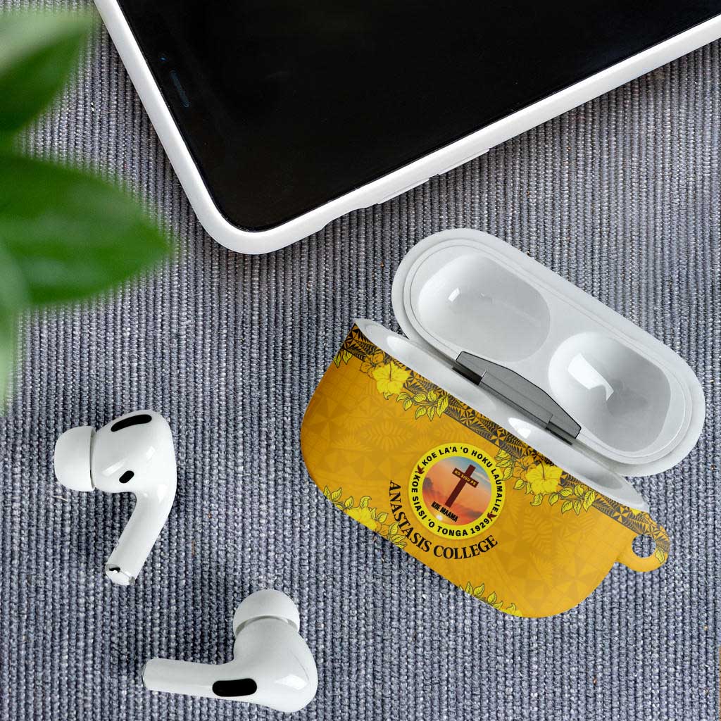 Tonga Anastasis College AirPods Case Tongan Ngatu Kupesi Pattern - Polynesian Pride