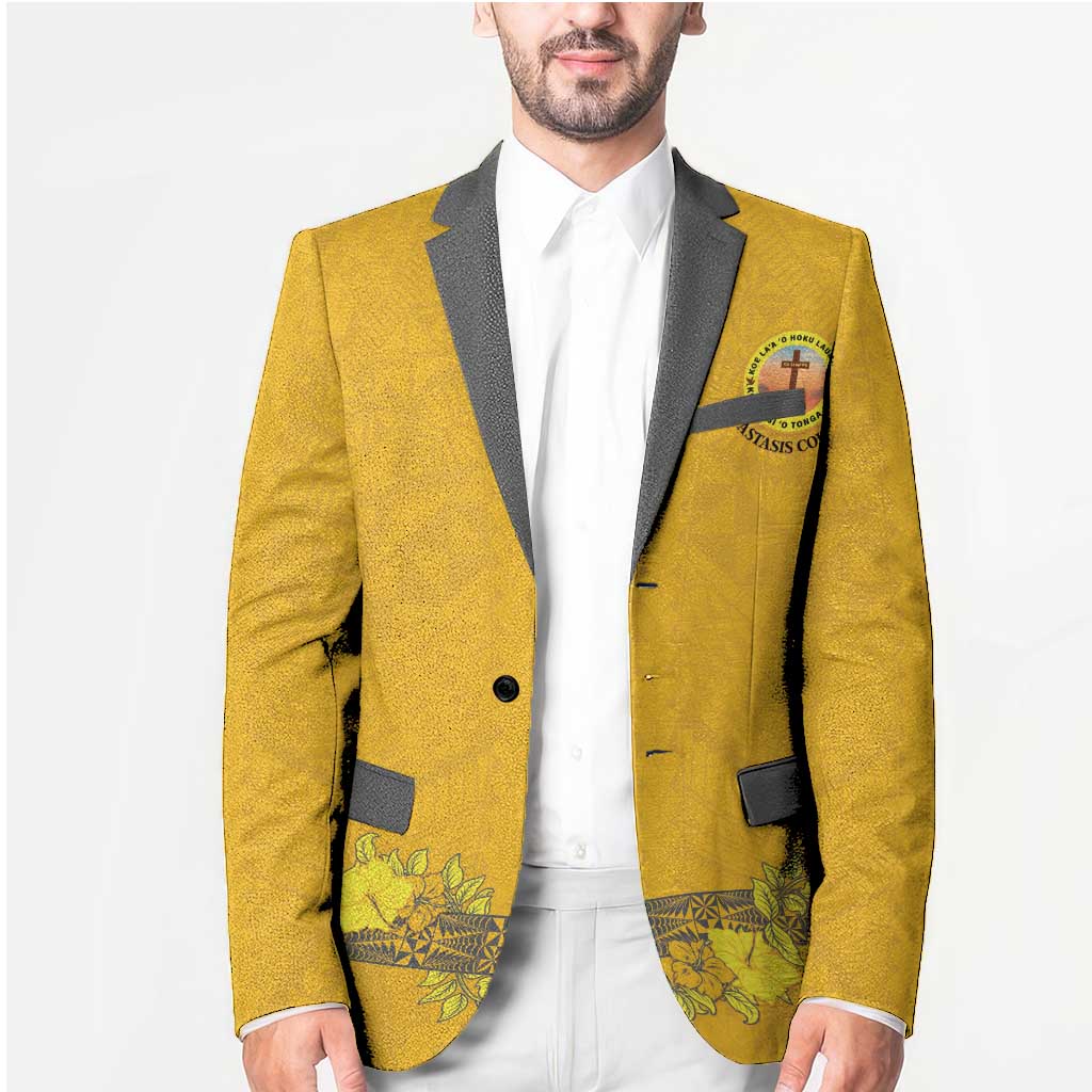 Tonga Anastasis College Blazer Tongan Ngatu Kupesi Pattern LT05 - Polynesian Pride
