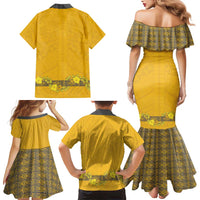 Tonga Anastasis College Family Matching Mermaid Dress and Hawaiian Shirt Tongan Ngatu Kupesi Pattern - Polynesian Pride