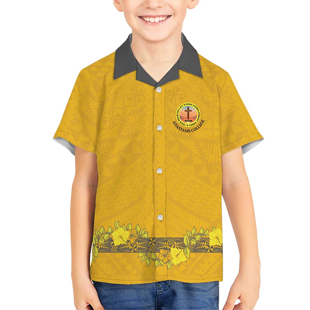Tonga Anastasis College Family Matching Mermaid Dress and Hawaiian Shirt Tongan Ngatu Kupesi Pattern - Polynesian Pride