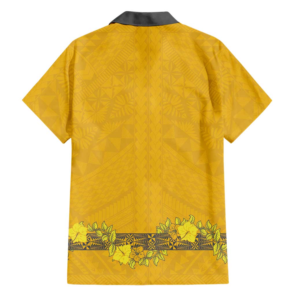 Tonga Anastasis College Family Matching Off The Shoulder Long Sleeve Dress and Hawaiian Shirt Tongan Ngatu Kupesi Pattern - Polynesian Pride