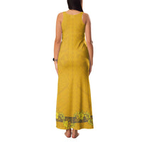 Tonga Anastasis College Family Matching Tank Maxi Dress and Hawaiian Shirt Tongan Ngatu Kupesi Pattern - Polynesian Pride