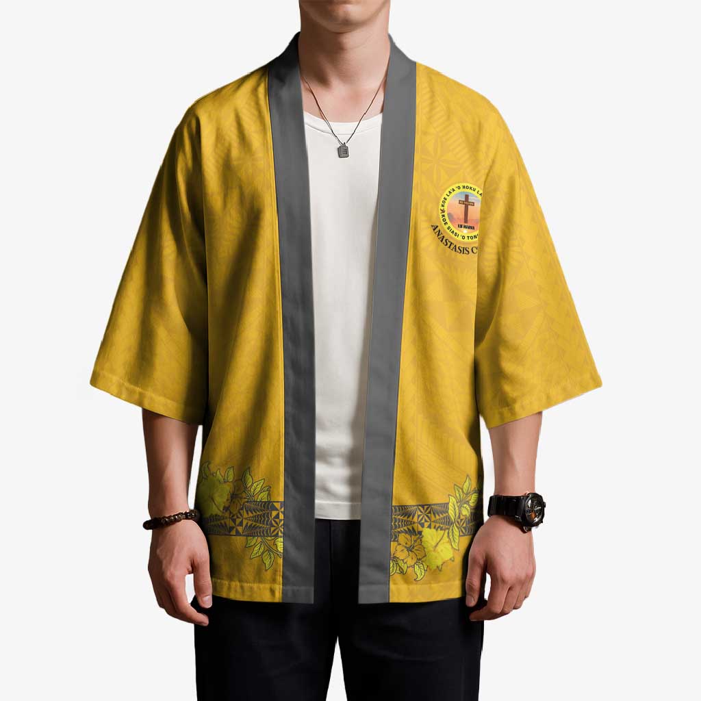Tonga Anastasis College Kimono Tongan Ngatu Kupesi Pattern - Polynesian Pride