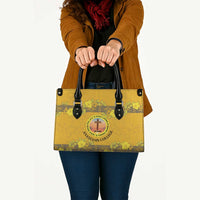 Tonga Anastasis College Leather Bag Tongan Ngatu Kupesi Pattern LT05 - Polynesian Pride