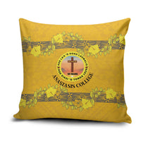 Tonga Anastasis College Pillow Cover Tongan Ngatu Kupesi Pattern LT05 Yellow - Polynesian Pride