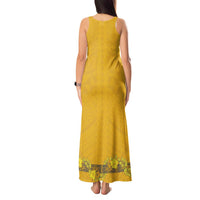 Tonga Anastasis College Tank Maxi Dress Tongan Ngatu Kupesi Pattern LT05 - Polynesian Pride