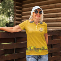 Tonga Anastasis College Women Polo Shirt Tongan Ngatu Kupesi Pattern - Polynesian Pride