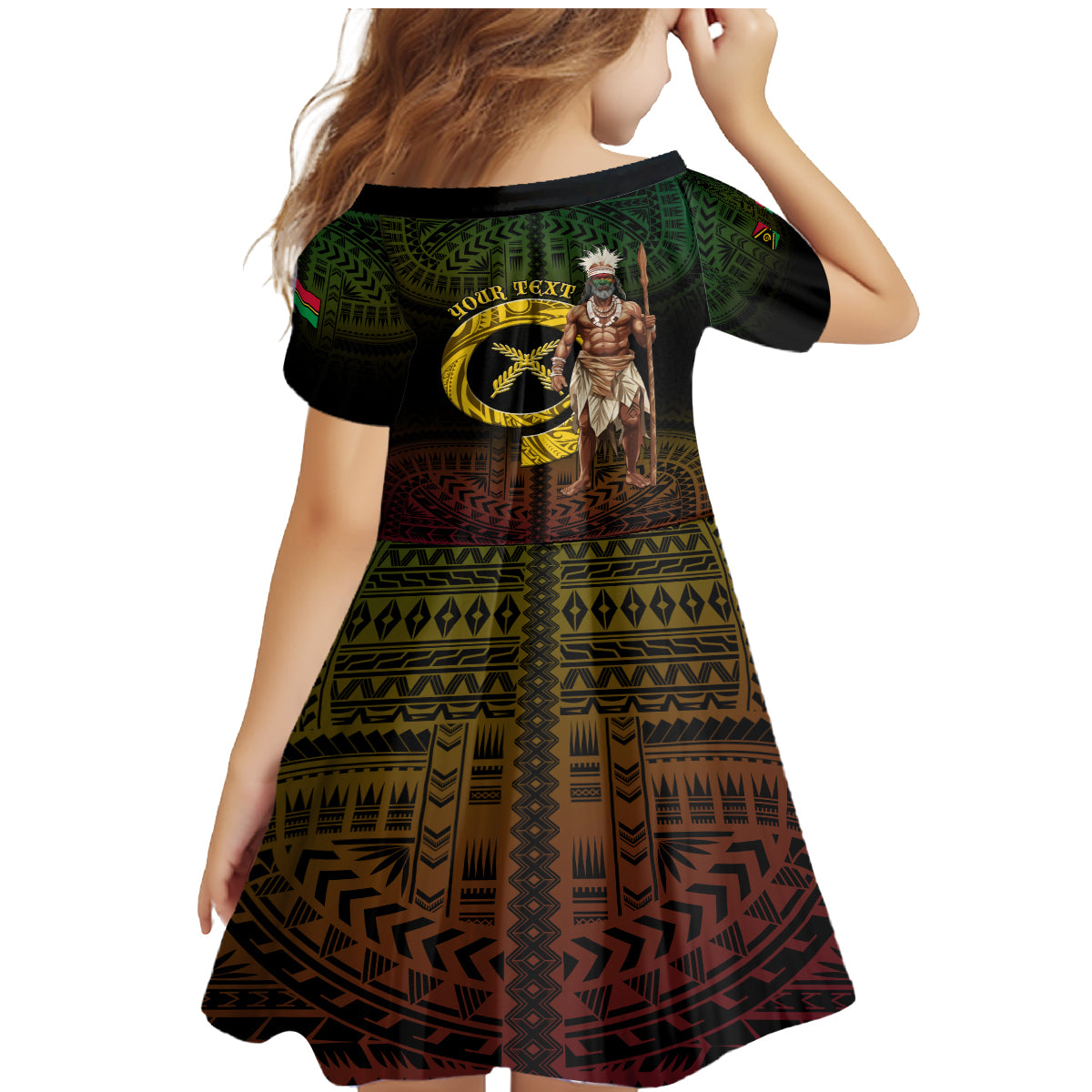 Personalised Vanuatu Custom Chiefs Day Family Matching Mermaid Dress and Hawaiian Shirt Pig Tusk Simple Style LT05 - Polynesian Pride