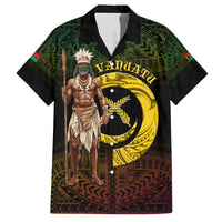 Personalised Vanuatu Custom Chiefs Day Family Matching Summer Maxi Dress and Hawaiian Shirt Pig Tusk Simple Style LT05 Dad's Shirt - Short Sleeve Black - Polynesian Pride