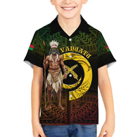 Personalised Vanuatu Custom Chiefs Day Kid Hawaiian Shirt Pig Tusk Simple Style LT05 Kid Black - Polynesian Pride