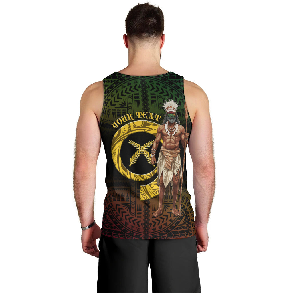 Personalised Vanuatu Custom Chiefs Day Men Tank Top Pig Tusk Simple Style LT05 - Polynesian Pride