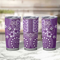 Cook Islands Tumbler Cup Purple Hibiscus And Stars