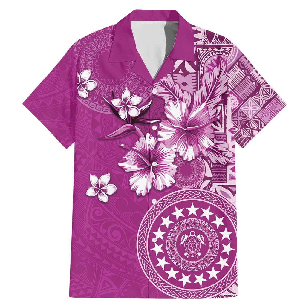 Cook Islands Family Matching Mermaid Dress and Hawaiian Shirt Fandango Hibiscus And Stars