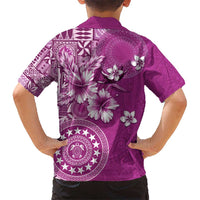 Cook Islands Kid Hawaiian Shirt Fandango Hibiscus And Stars LT05 - Polynesian Pride