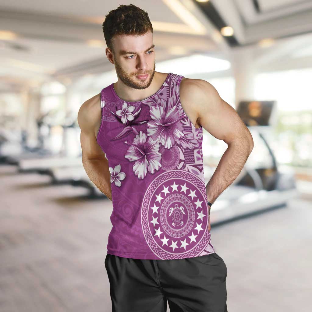 Cook Islands Men Tank Top Fandango Hibiscus And Stars