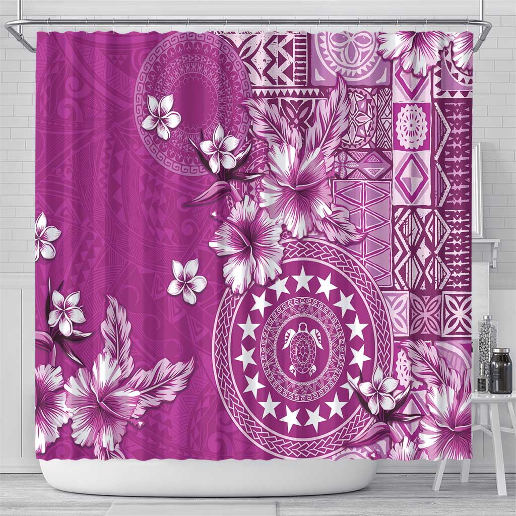 Cook Islands Shower Curtain Fandango Hibiscus And Stars
