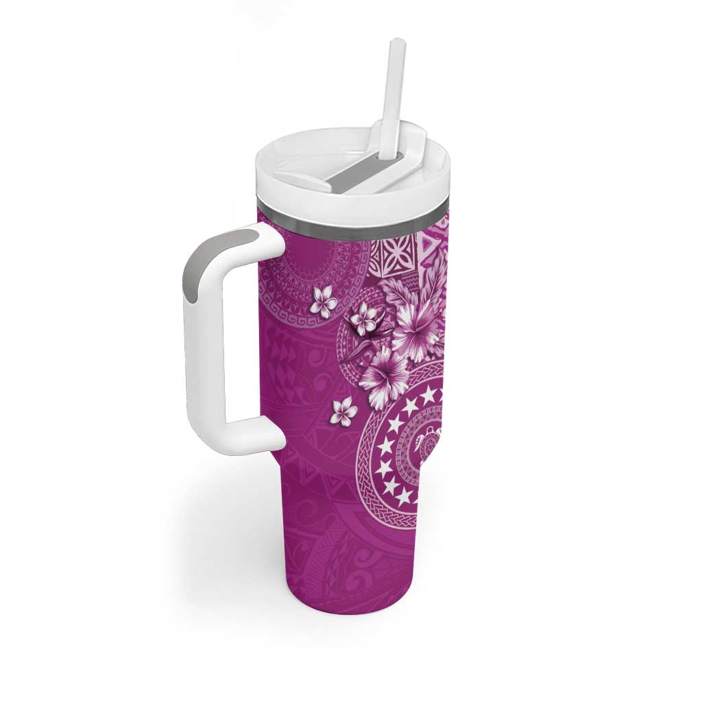 Cook Islands Tumbler With Handle Fandango Hibiscus And Stars