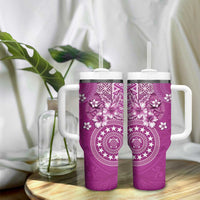 Cook Islands Tumbler With Handle Fandango Hibiscus And Stars