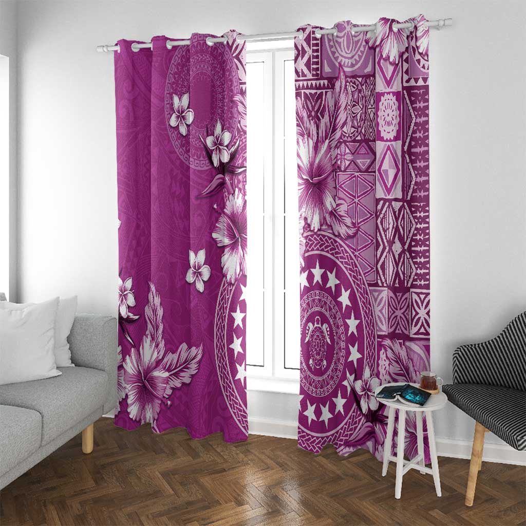 Cook Islands Window Curtain Fandango Hibiscus And Stars
