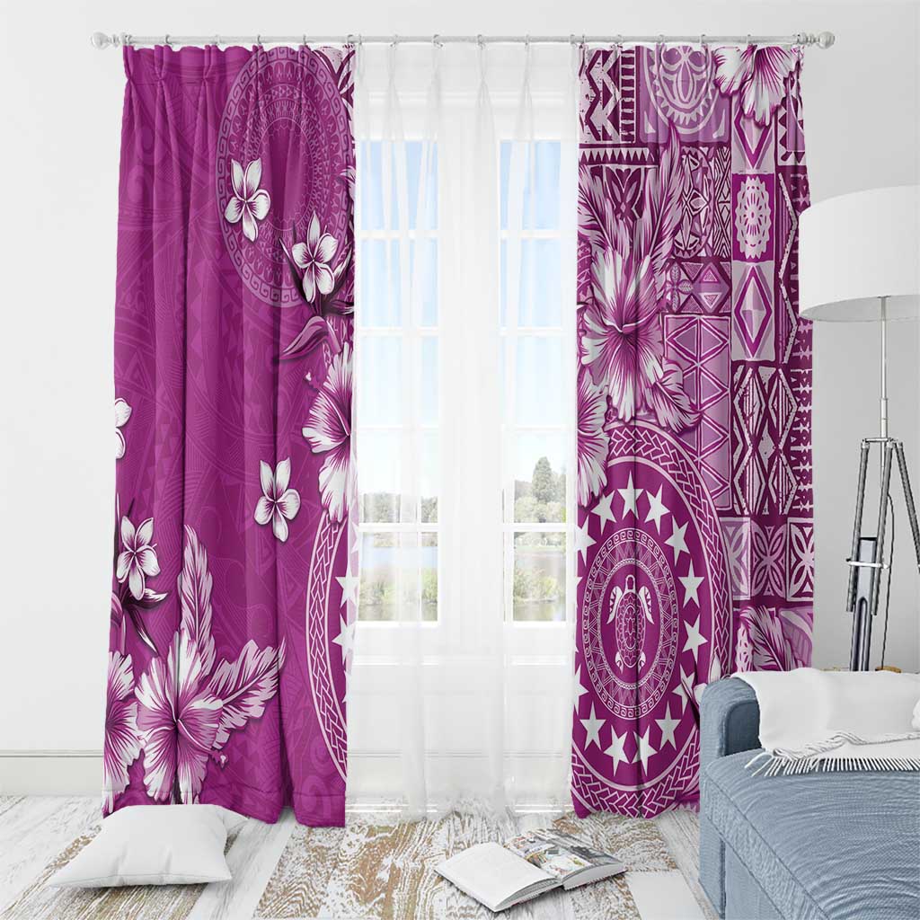 Cook Islands Window Curtain Fandango Hibiscus And Stars