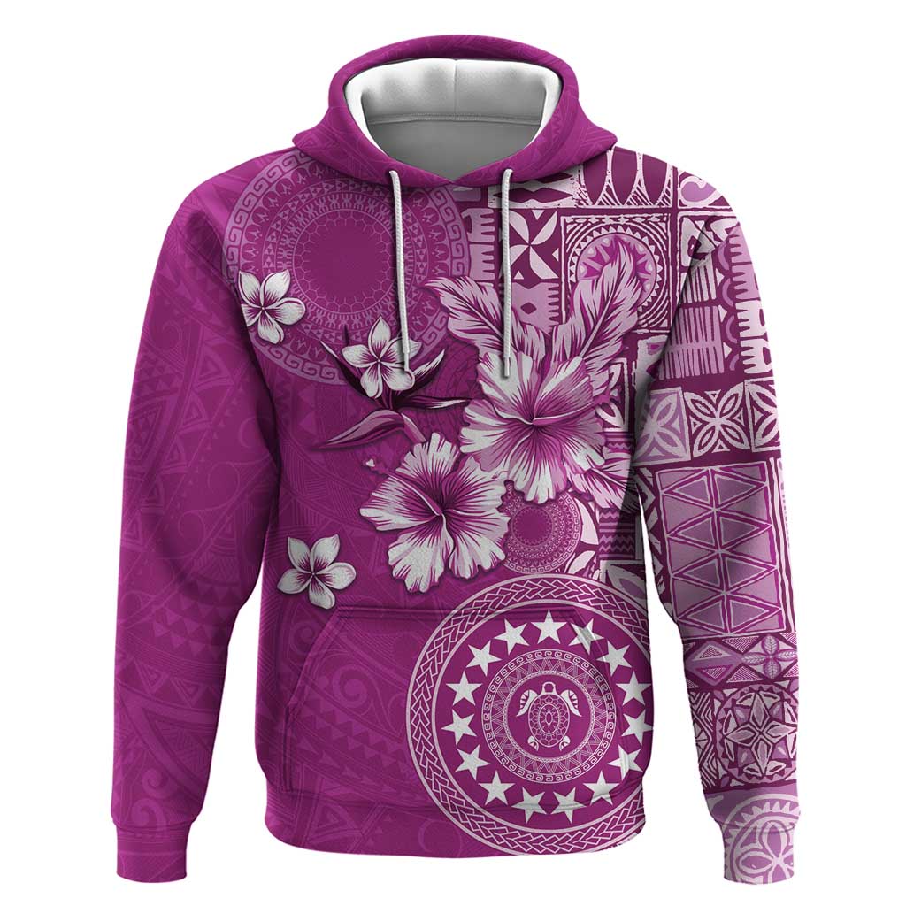 Cook Islands Zip Hoodie Fandango Hibiscus And Stars