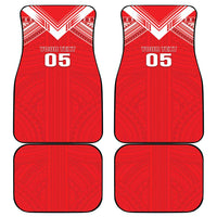 Tahiti Football Car Mats Coat Of Arms Polynesian Tribal Pattern