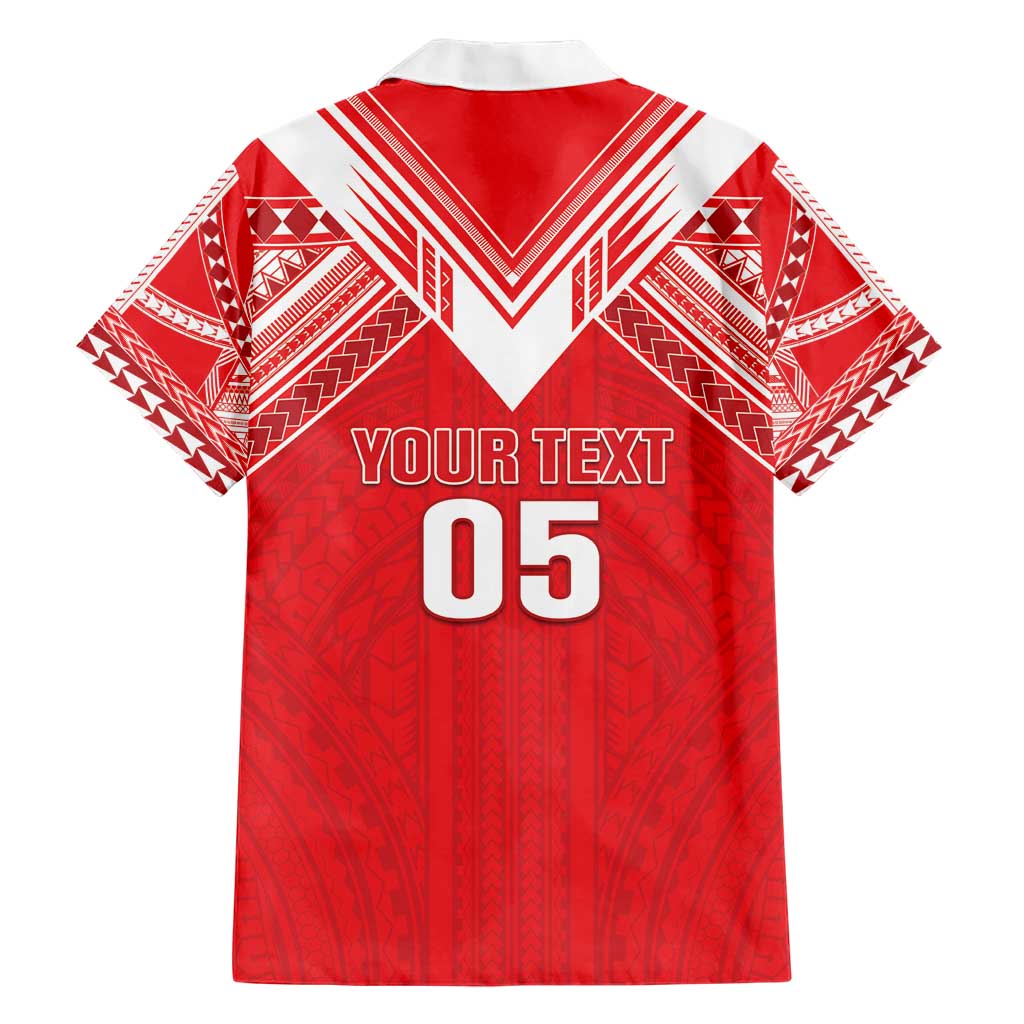 Custom Tahiti Football Family Matching Short Sleeve Bodycon Dress and Hawaiian Shirt Coat Of Arms Polynesian Tribal Pattern