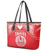 Tahiti Football Leather Tote Bag Coat Of Arms Polynesian Tribal Pattern